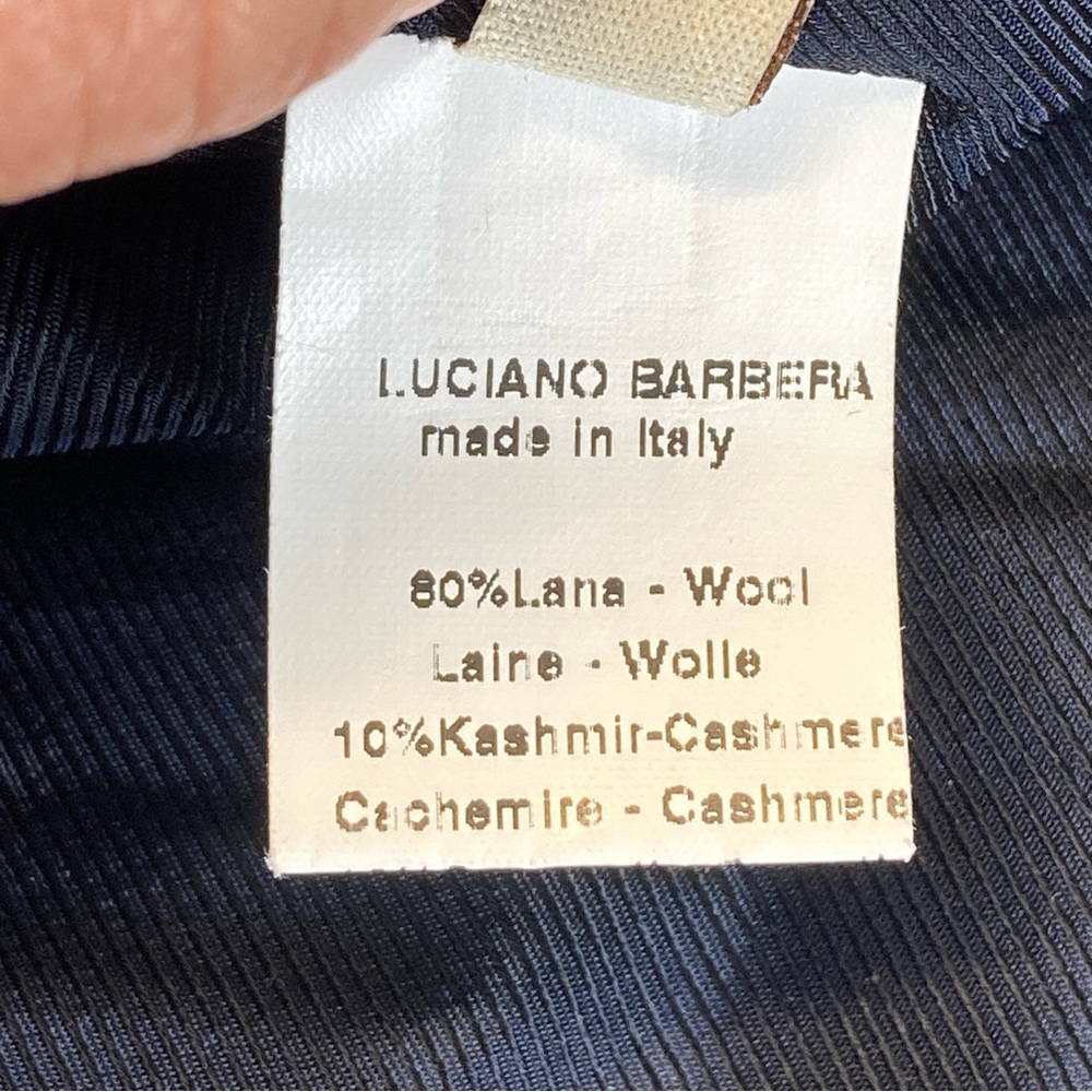 Luciano Barbera Blazer Coat Cashmere Wool Gray Sz 42 Pockets Button UP Italy - Picture 10 of 11
